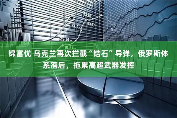锦富优 乌克兰再次拦截“锆石”导弹，俄罗斯体系落后，拖累高超武器发挥